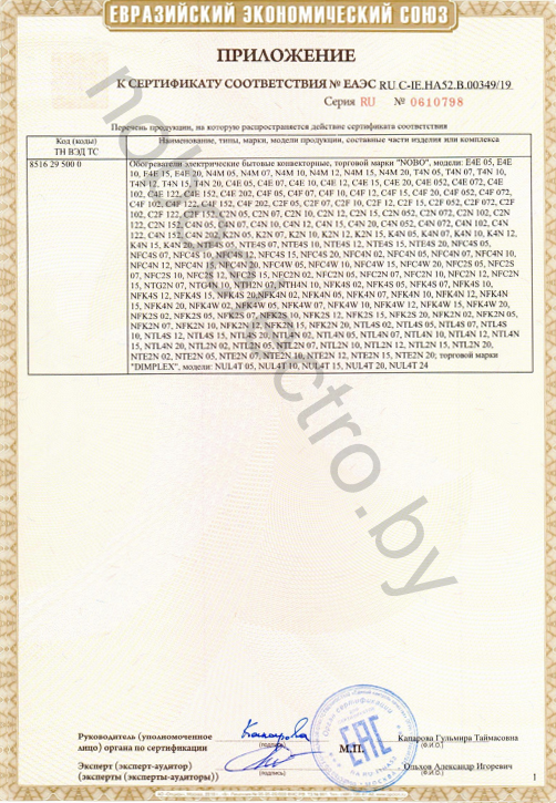 Сертификаты соответствия NOBO